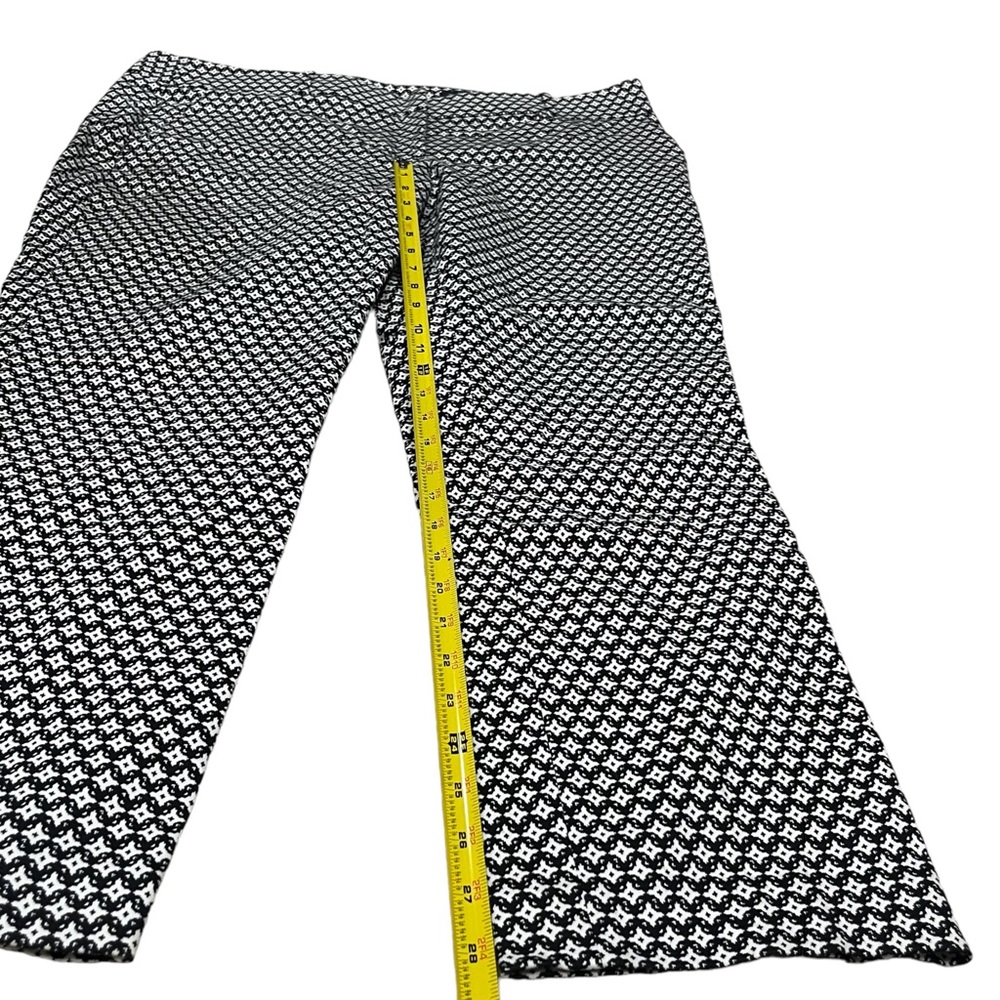 LOFT by Ann Taylor Marissa Skinny Black & White Geo Print Ankle Pants, Size 16 - Picture 11 of 12